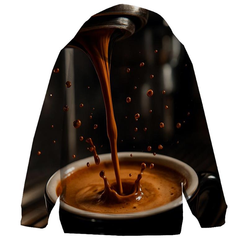 Espresso Shot Motion embroidered hoodies