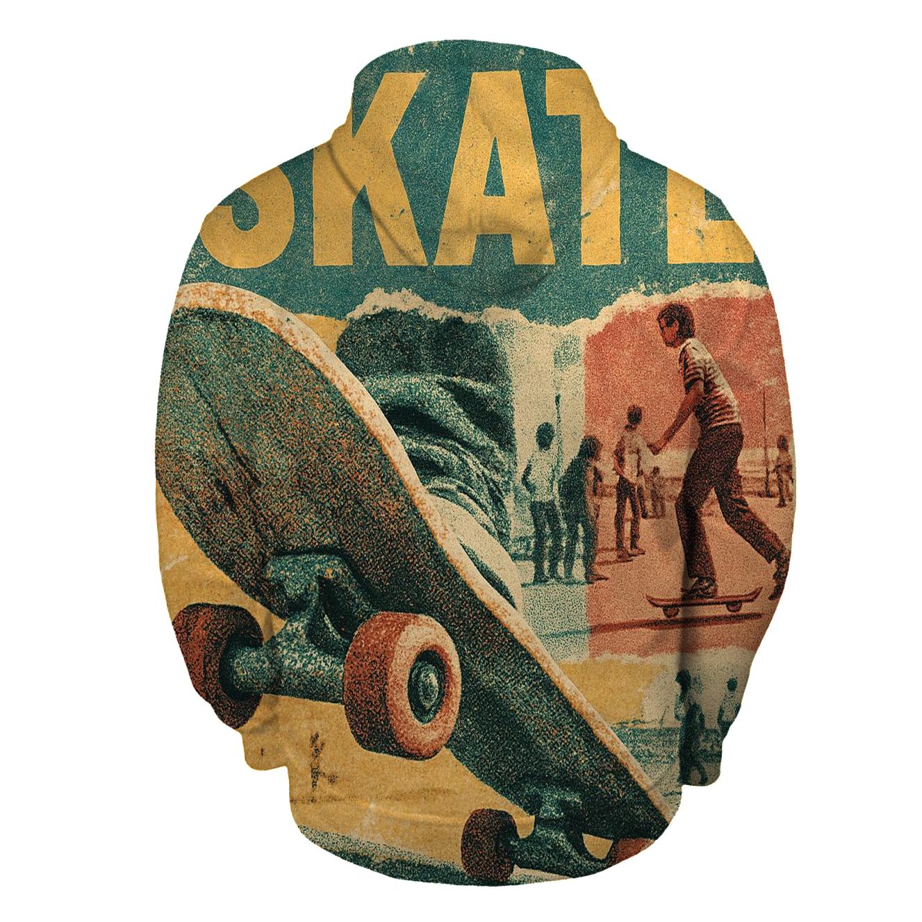 Vintage Skate Collage graphic hoodies