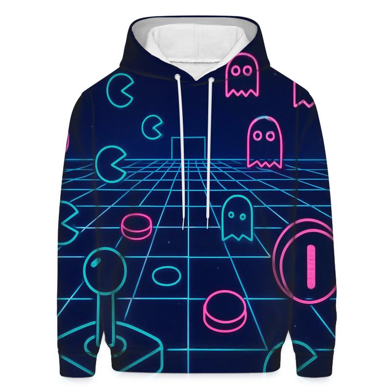 Chromed Arcade Grid zip-up hoodies