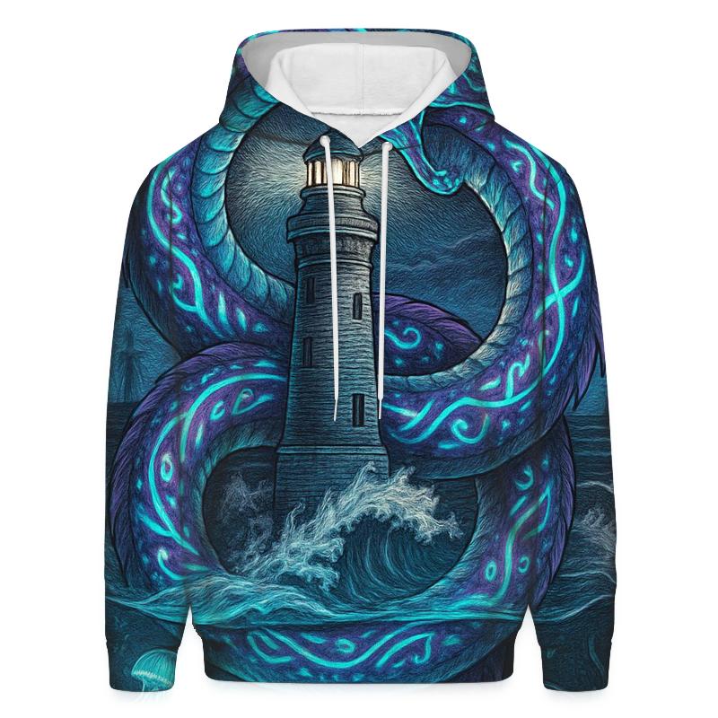 Bioluminescent Sea Ouroboros zip-up hoodies