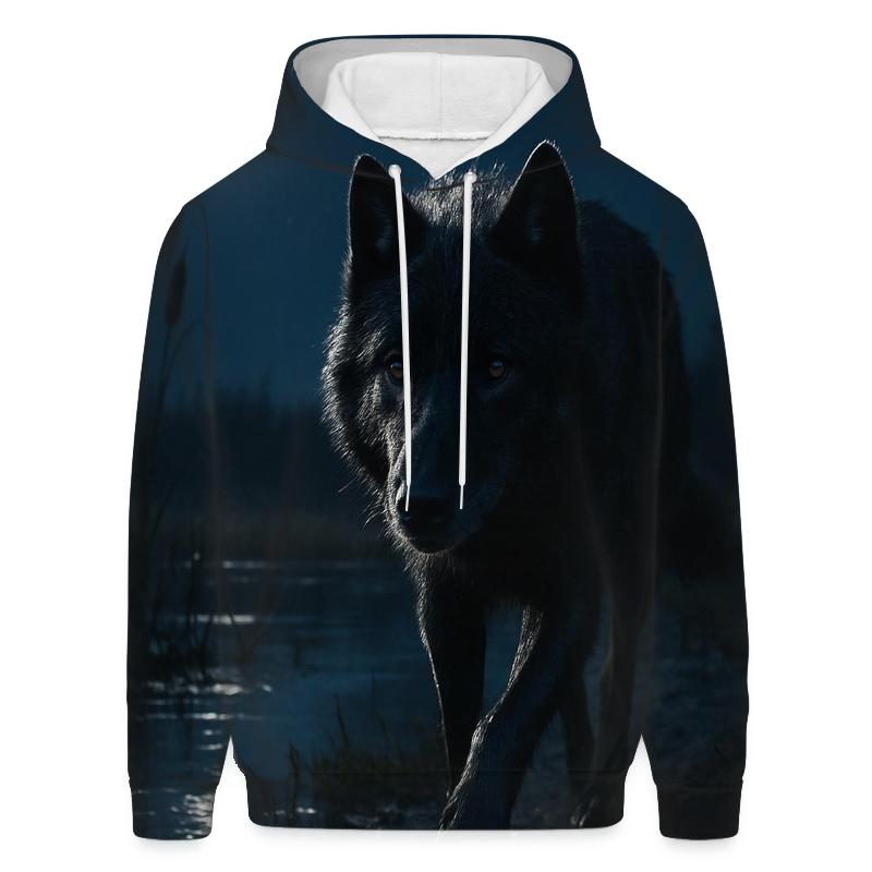 Moonlit Marsh Night Patrol graphic hoodies