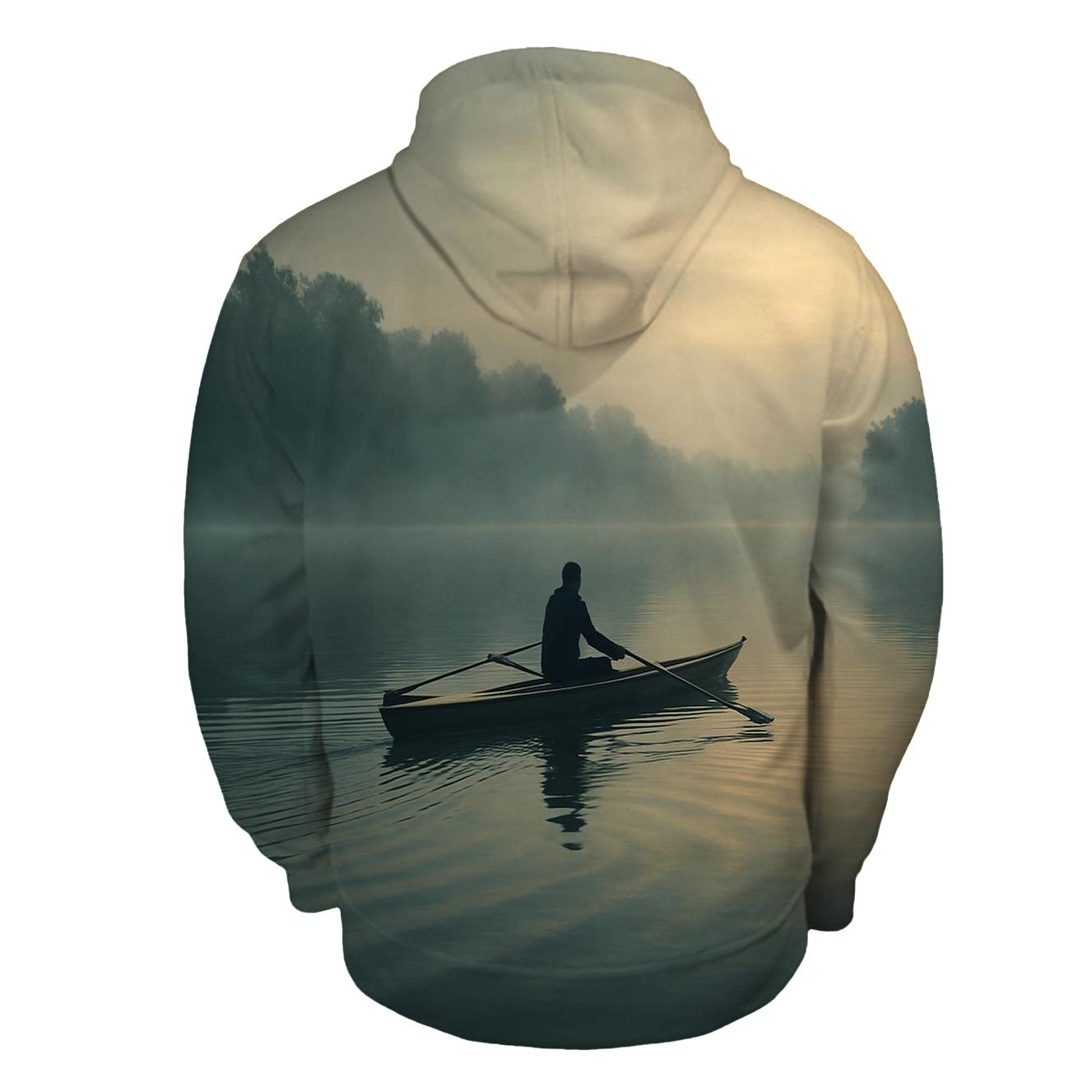 Rowing Misty Lake heavyweight hoodies
