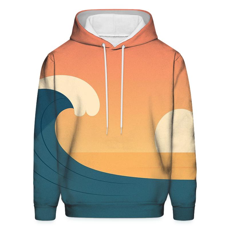 Gradient Surf Sunset zip-up hoodies
