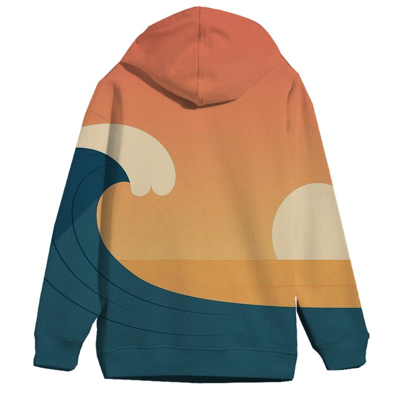 Gradient Surf Sunset zip-up hoodies
