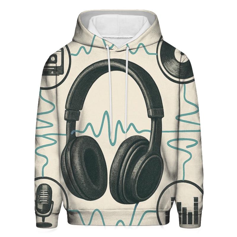 Headphone Orbit Diagram heavyweight hoodies