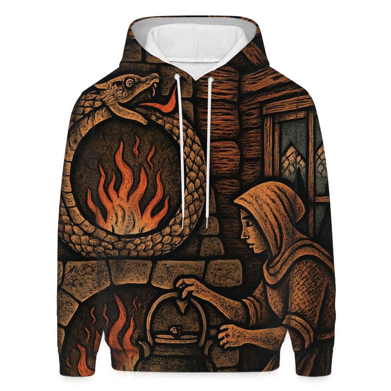 Mountain Hearth Ouroboros graphic hoodies