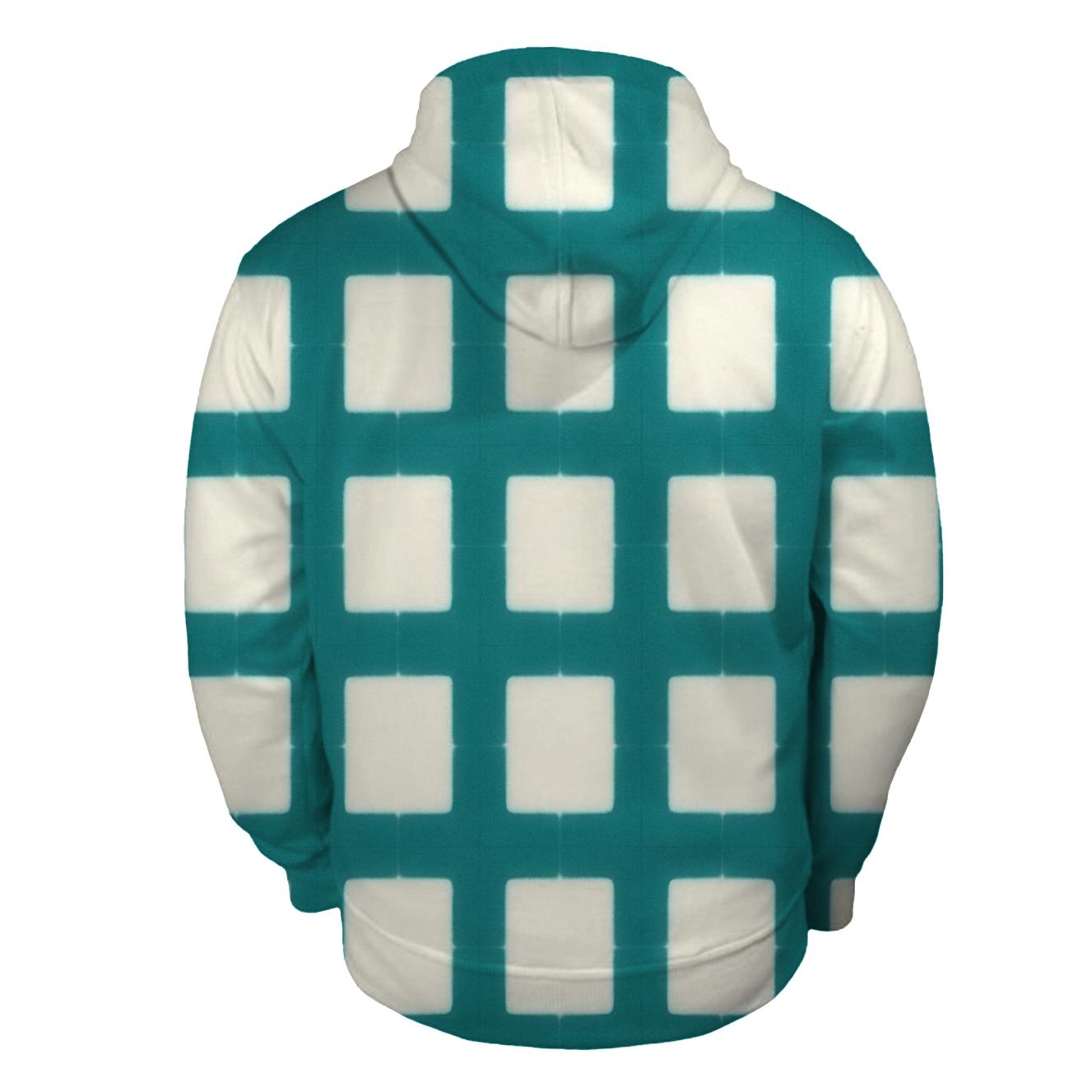 Itajime Teal Grid heavyweight hoodies