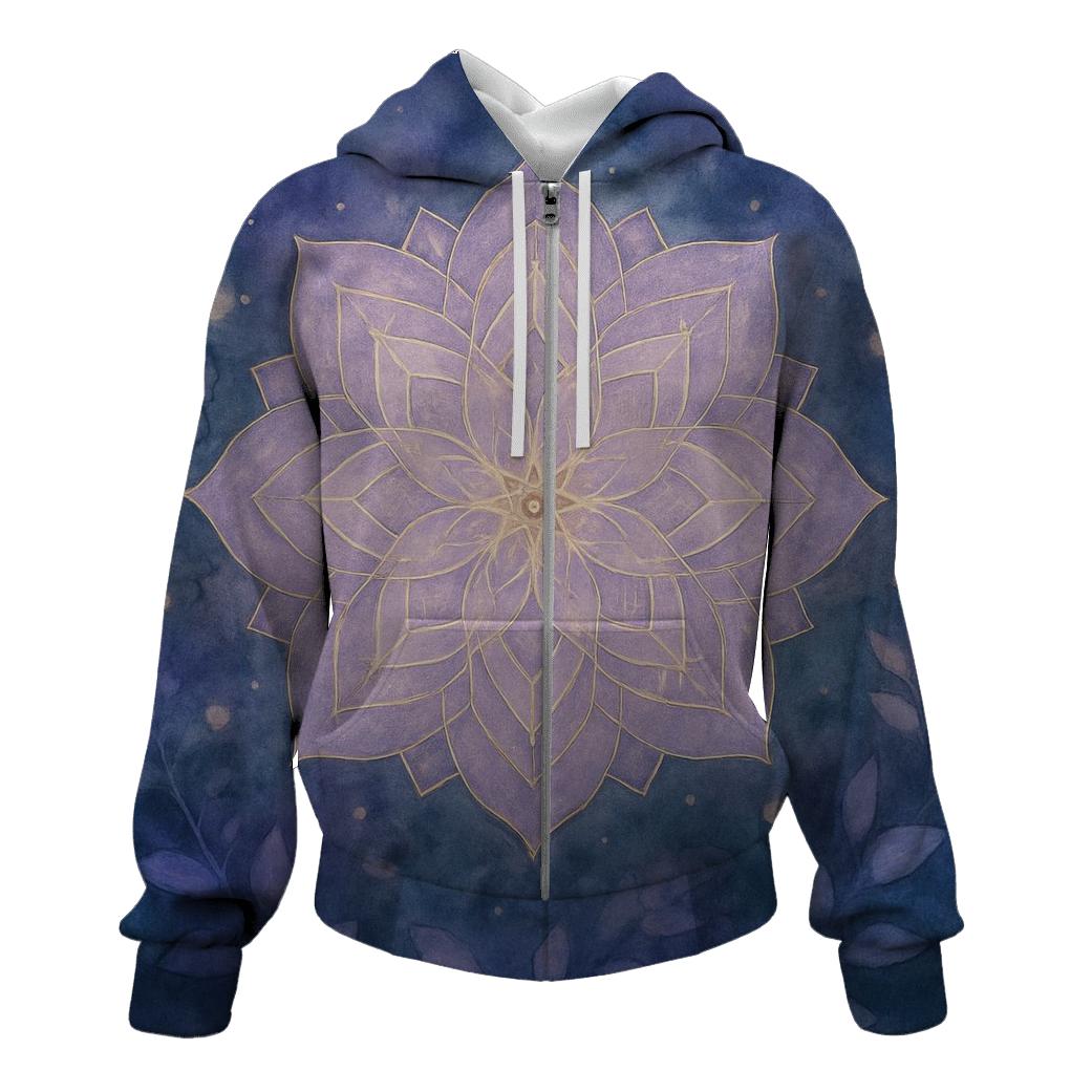 Luminous Mandala Garden pullover hoodies