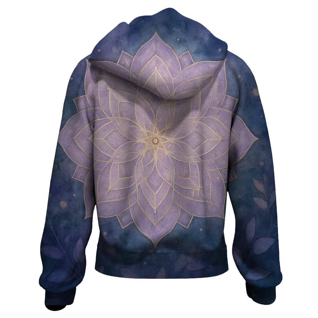 Luminous Mandala Garden pullover hoodies