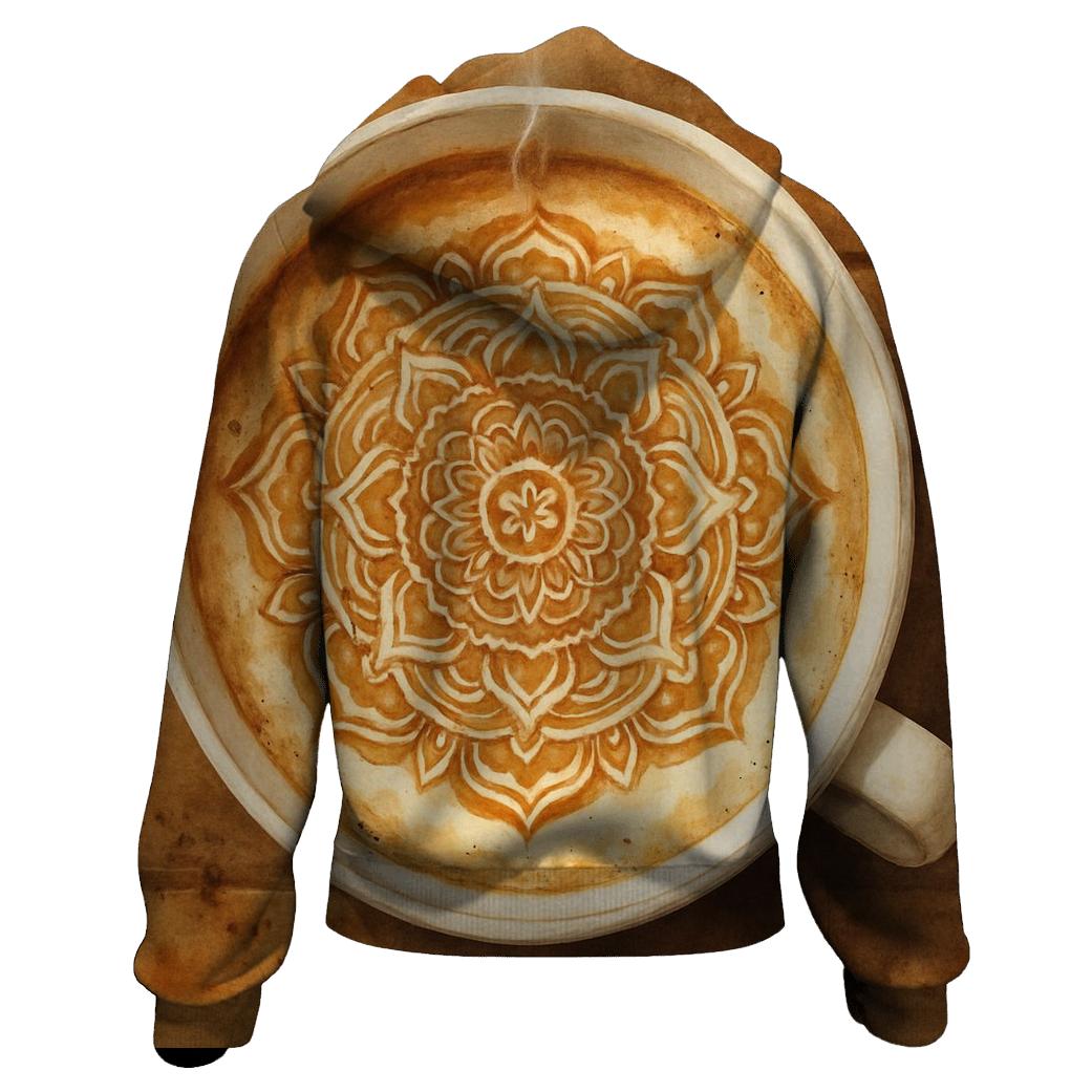 Latte Spiral Mandala hoodies fashion