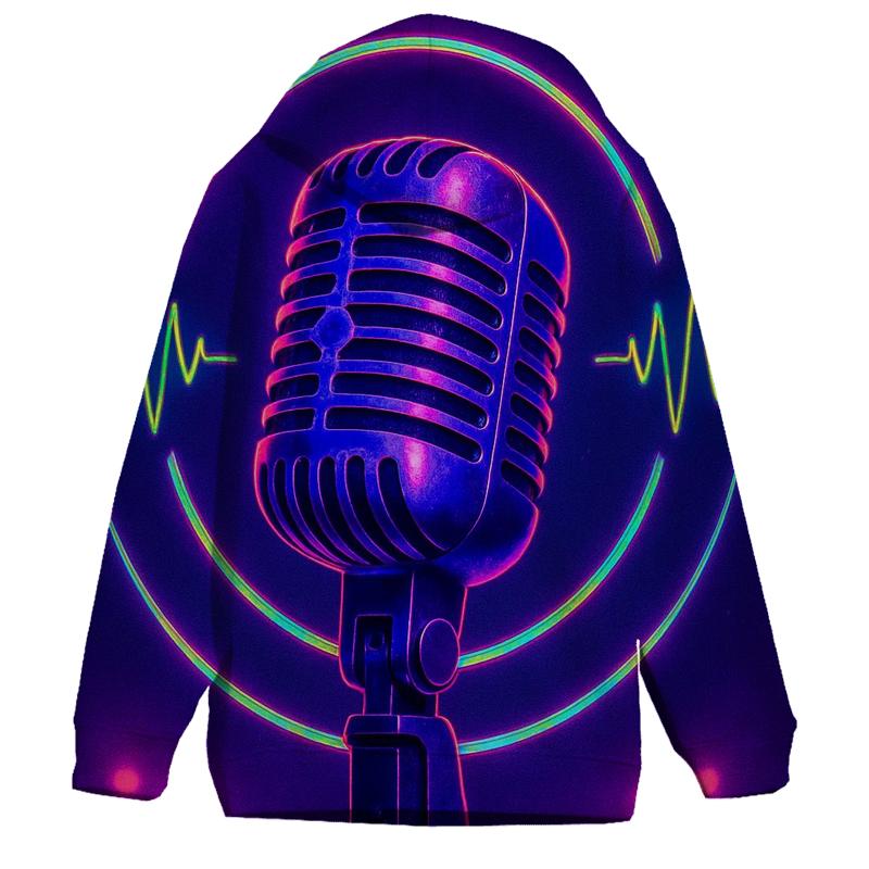 Microphone Neon Halo heavyweight hoodies