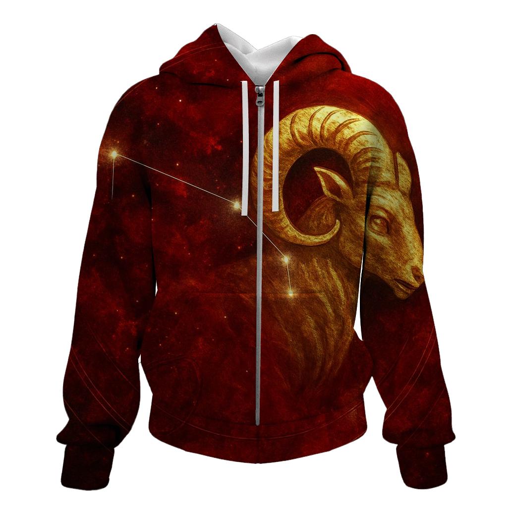 Stellar Aries Constellation Emblem designer hoodies