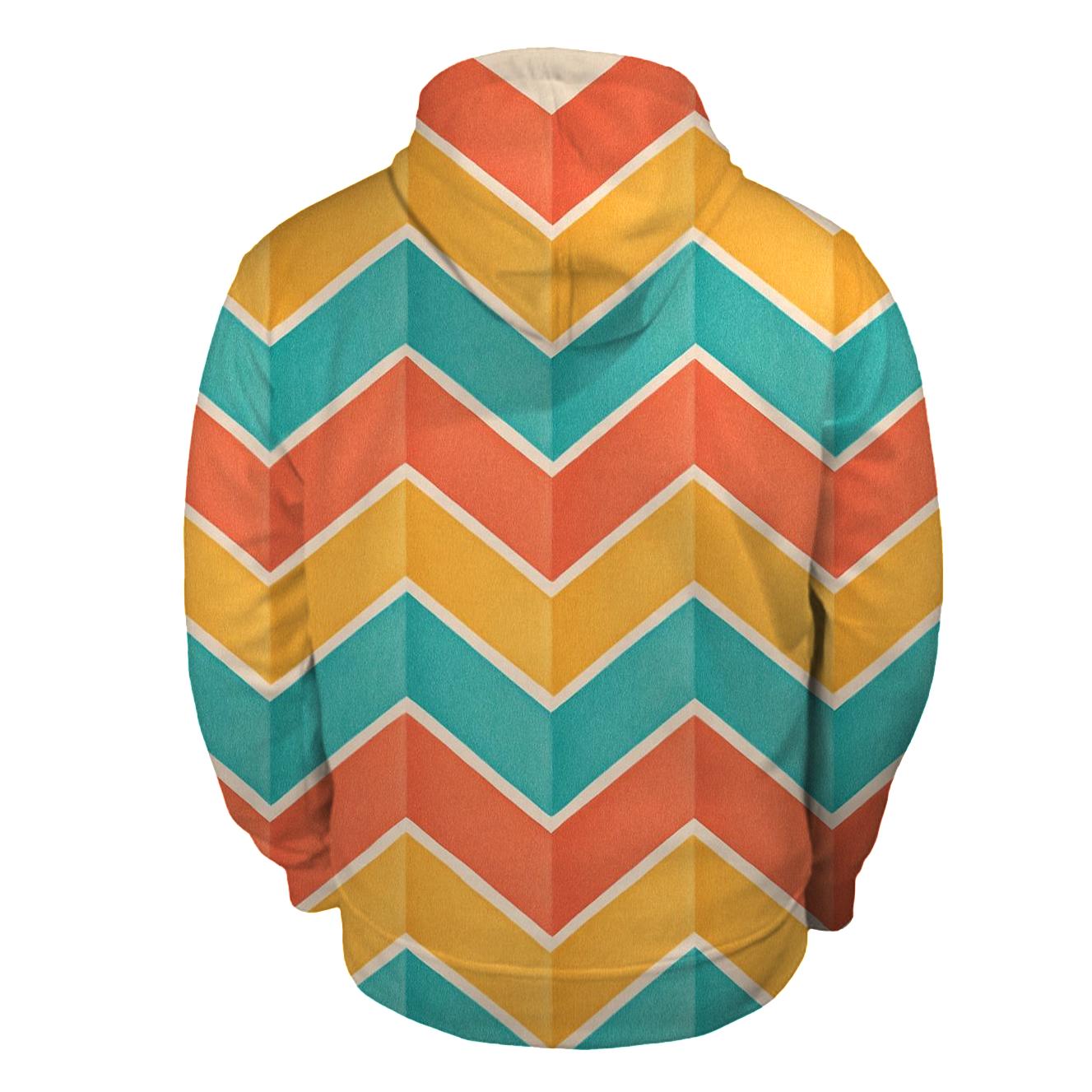Chevron Accordion Fold designer hoodies