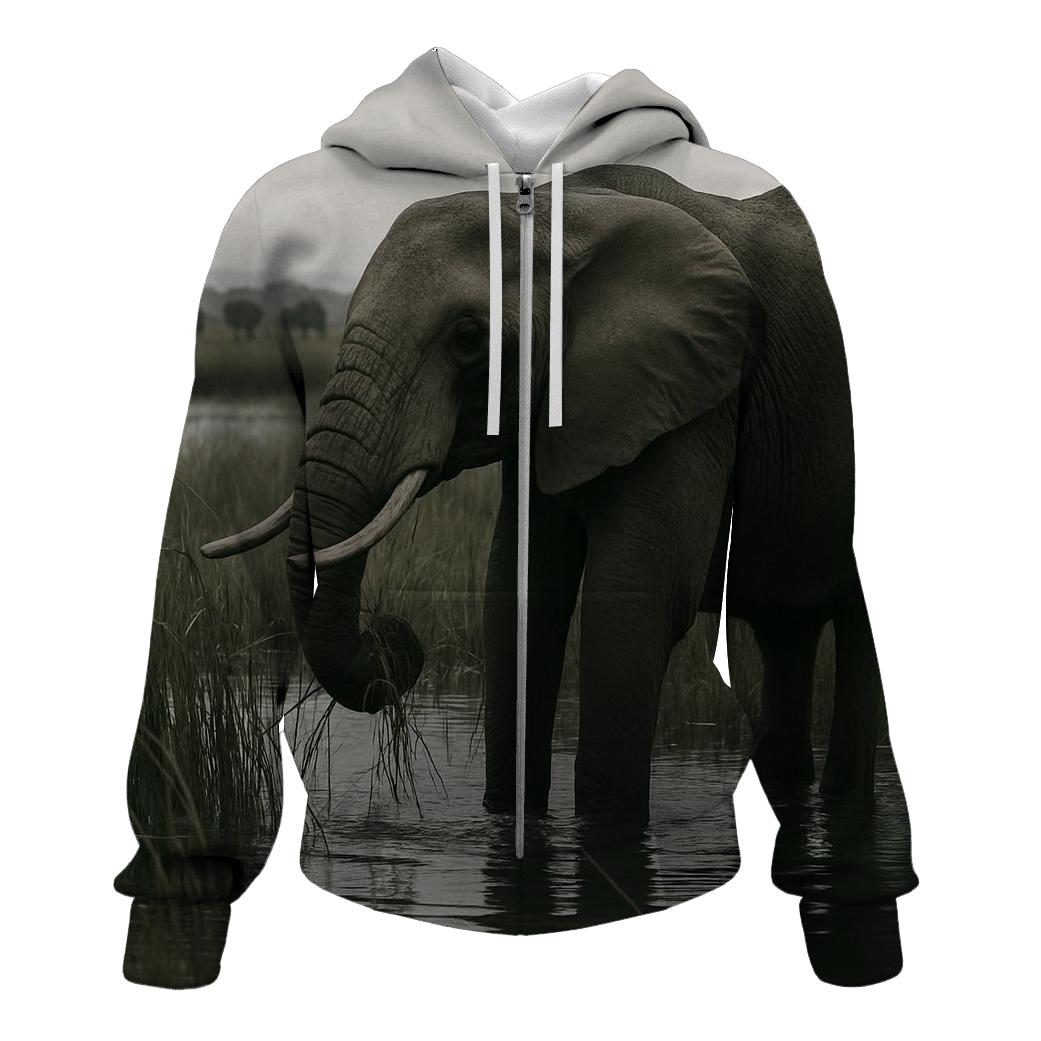 Marsh Matriarch — African Elephant designer hoodies