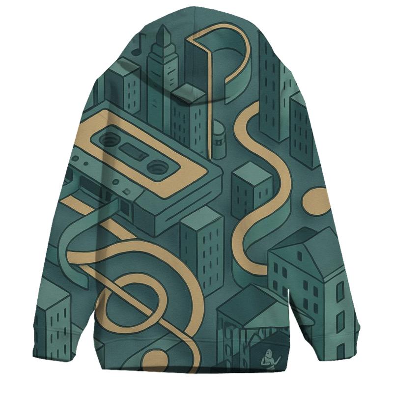 Tape Maze Skyline zip-up hoodies