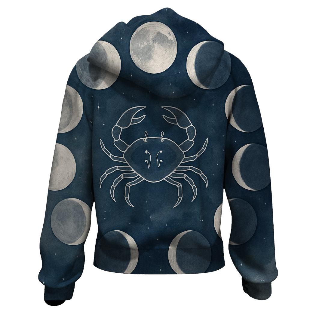Lunar Cancer Moon Phase Cycle hoodie designs