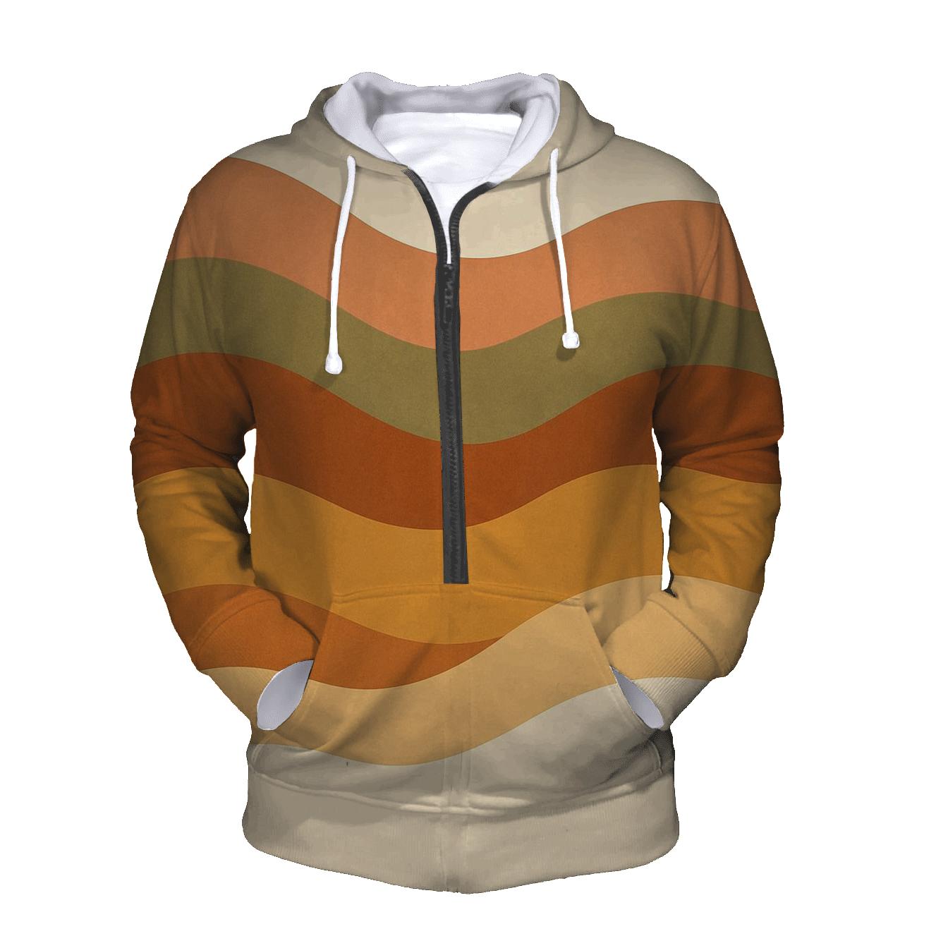 Earth Tone Waveforms custom hoodies