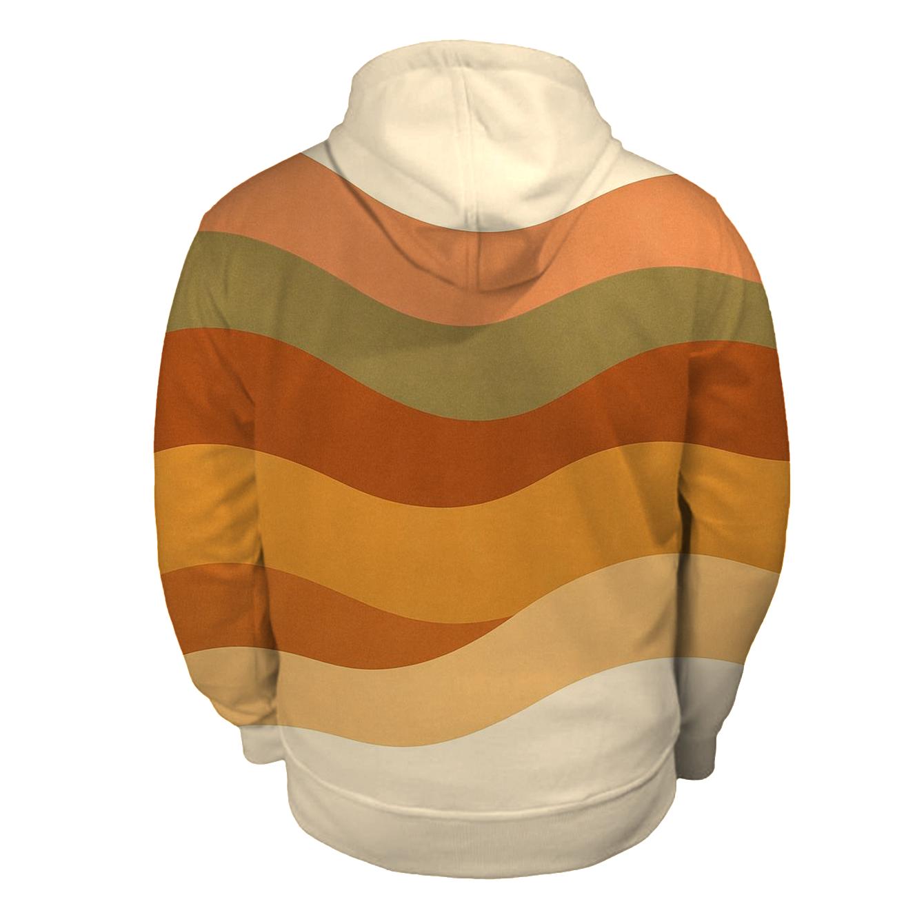 Earth Tone Waveforms custom hoodies