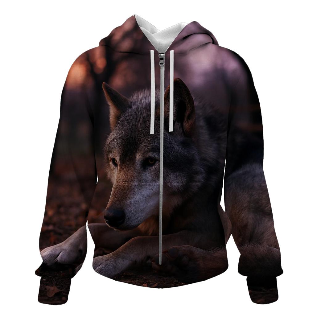 Old Alpha In Twilight Orchard printed hoodies