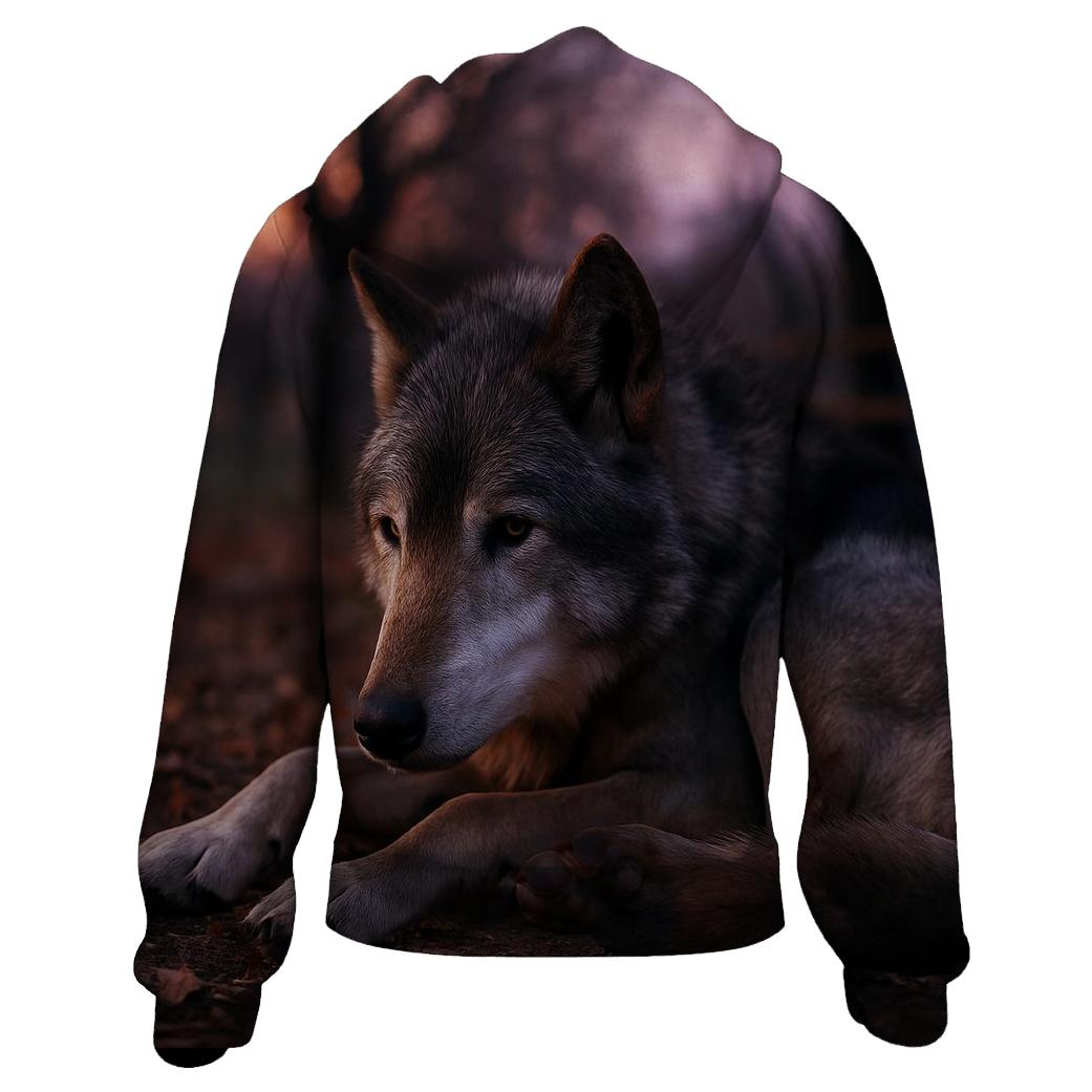 Old Alpha In Twilight Orchard printed hoodies