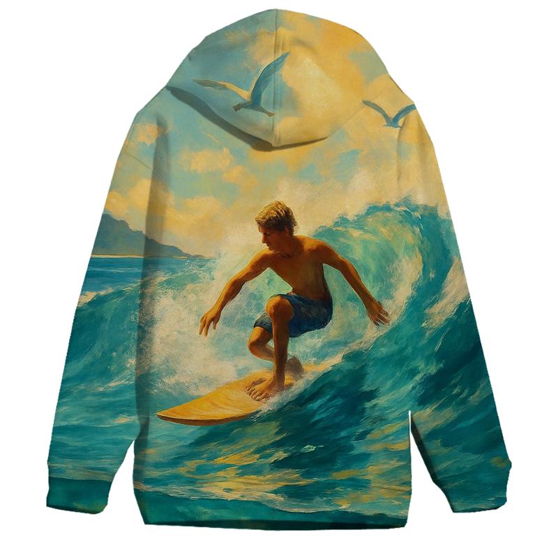 Surfing Coral Reef graphic hoodies