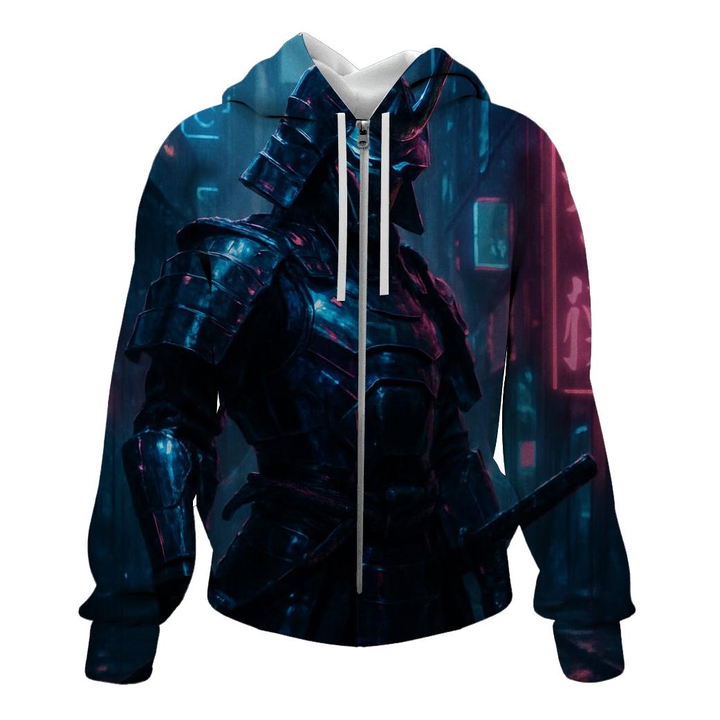 Cyberpunk Samurai Neon hoodies fashion