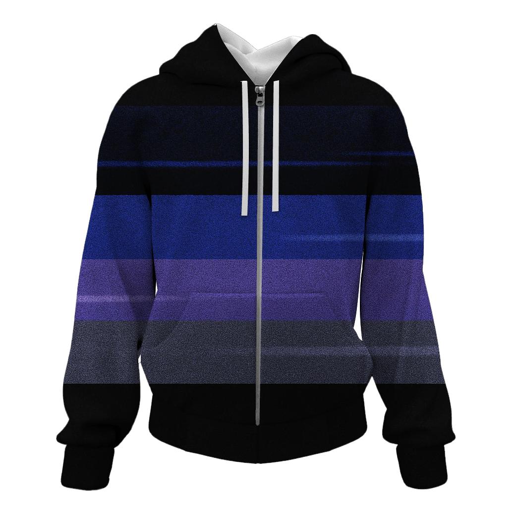 VHS Static Stripes printed hoodies