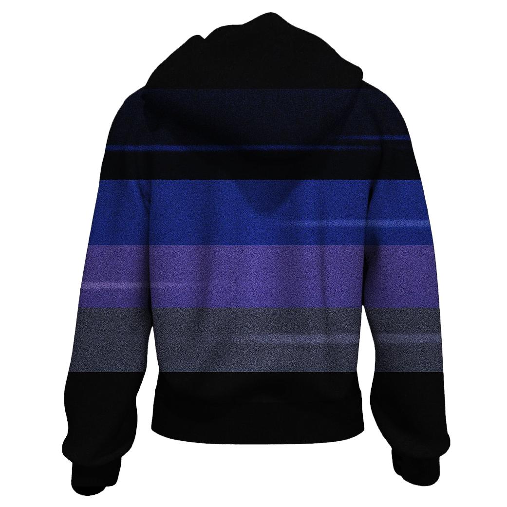 VHS Static Stripes printed hoodies