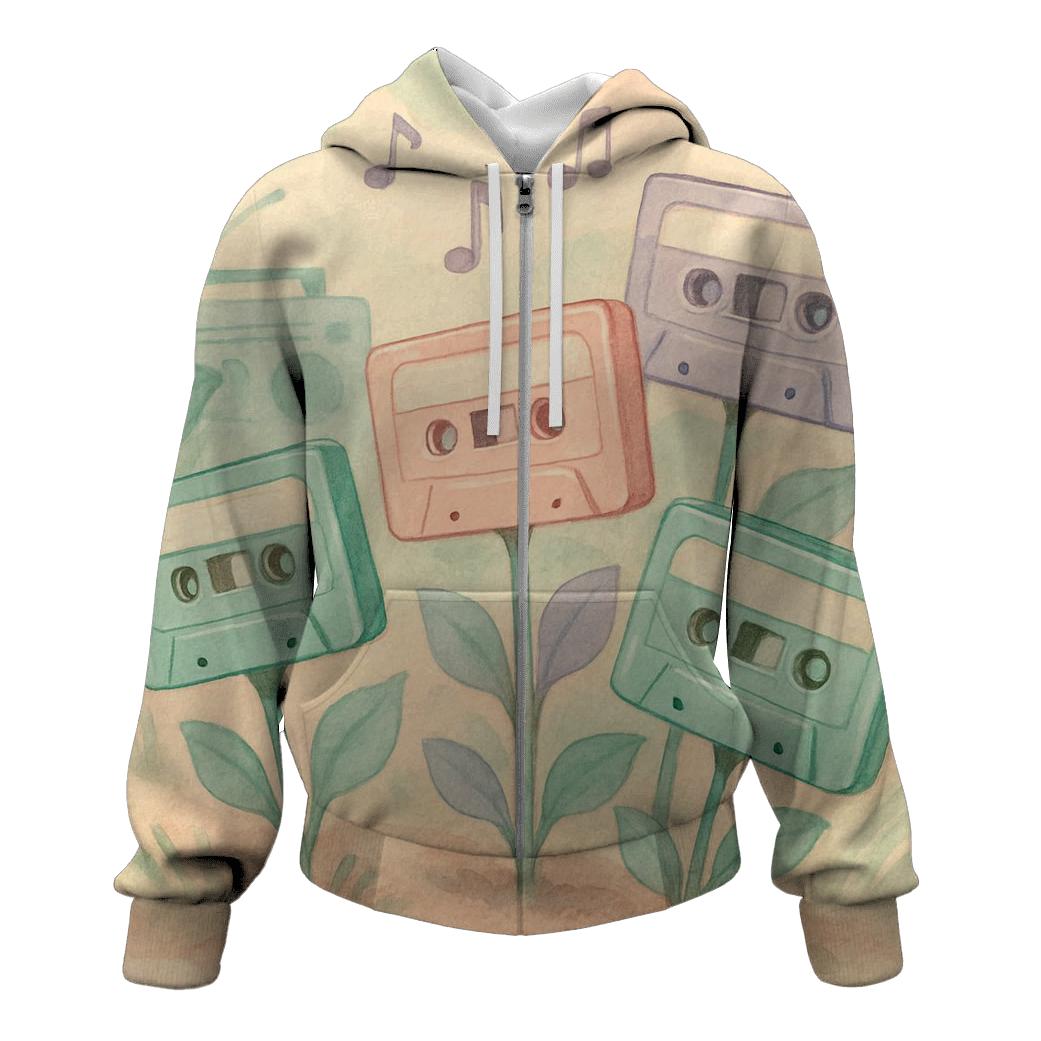 Cassette Garden lightweight hoodies