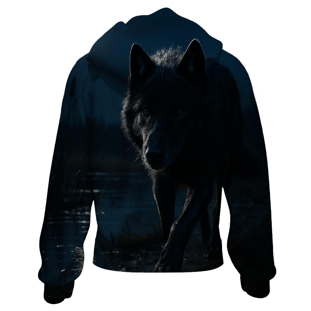 Moonlit Marsh Night Patrol graphic hoodies