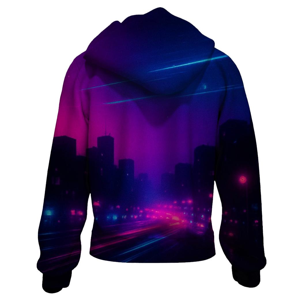 Neon Nightfall Sweep heavyweight hoodies