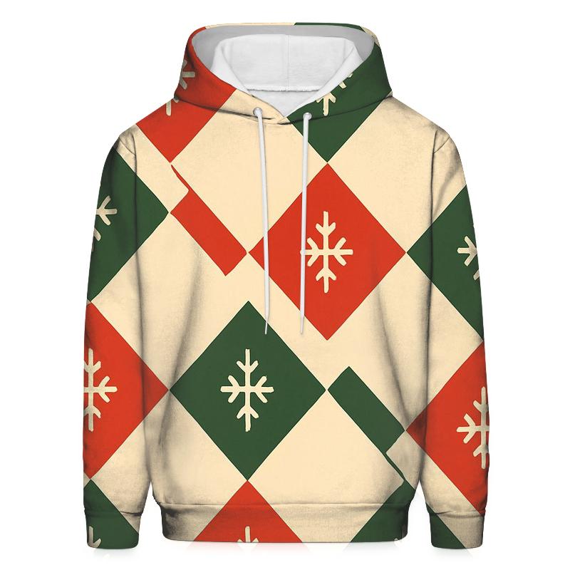 Snowy Diamond Quilt graphic hoodies