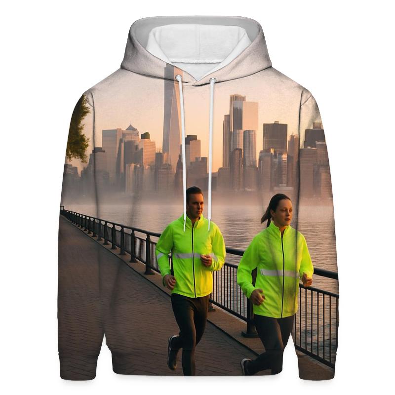 Hudson River Sunrise Panorama hoodie styles