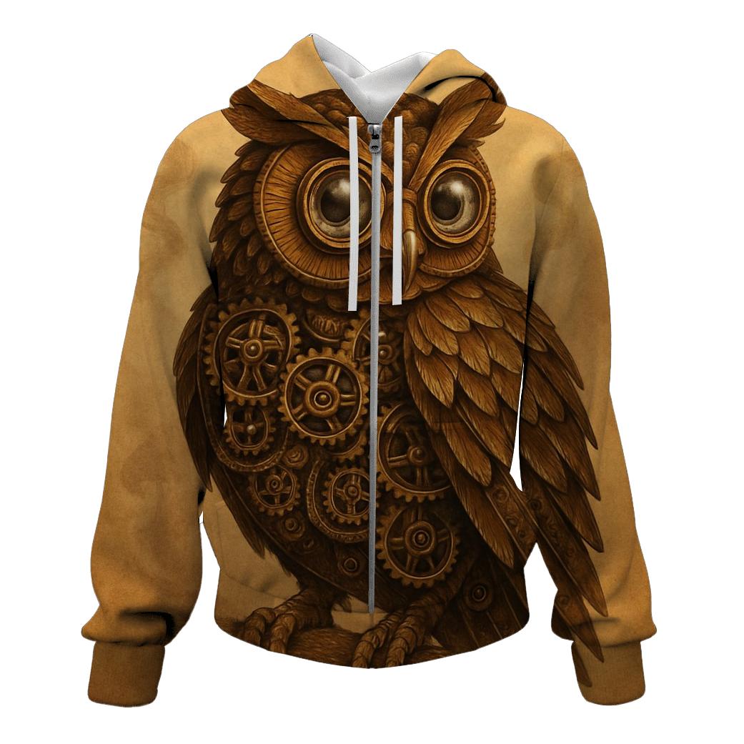 Steampunk Owl Mechanica hoodie trends