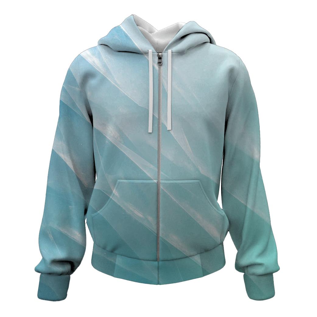Glacier Blue Transition embroidered hoodies