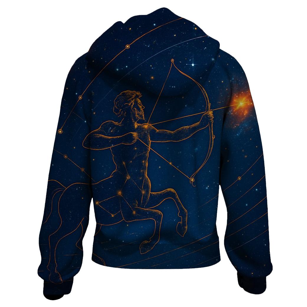 Sagittarius Archer Star Map embroidered hoodies