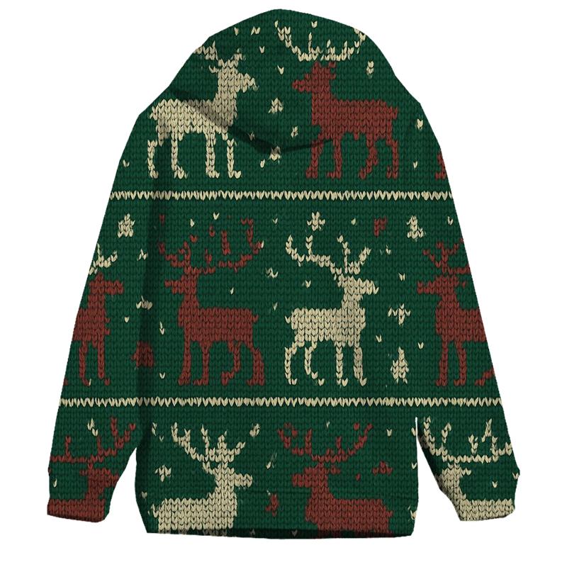 Reindeer Sweater Stripe Design graphic hoodies