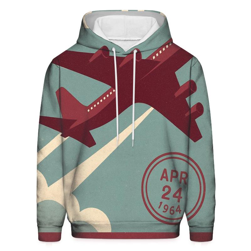 Vintage Airline Travel Poster heavyweight hoodies