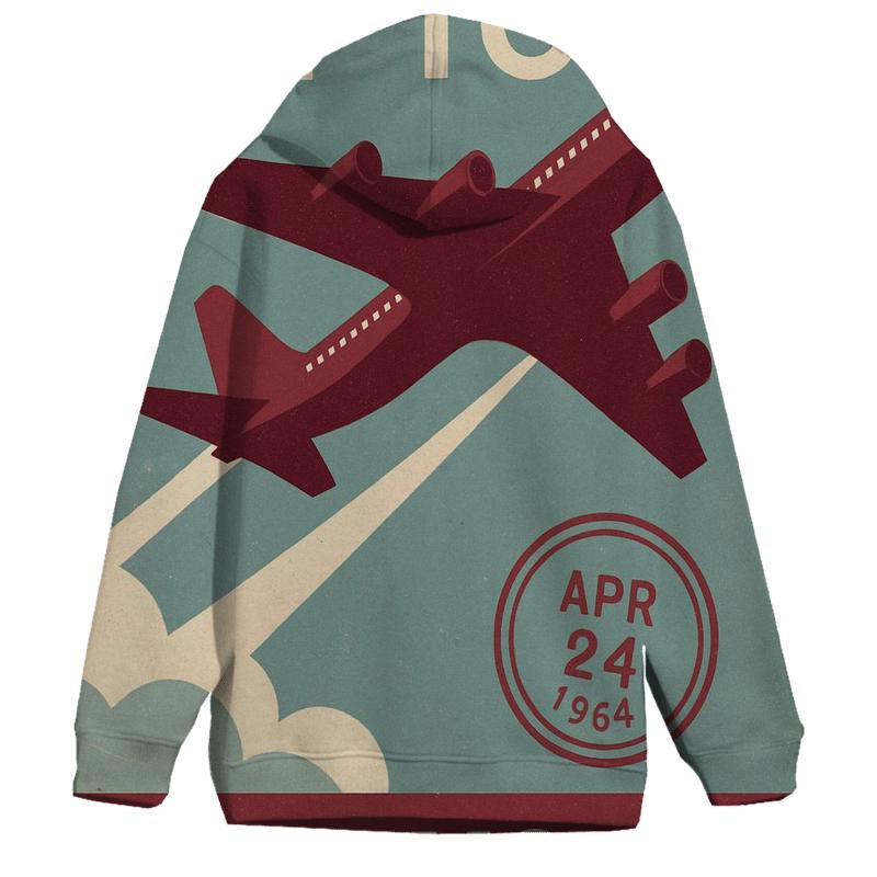 Vintage Airline Travel Poster heavyweight hoodies