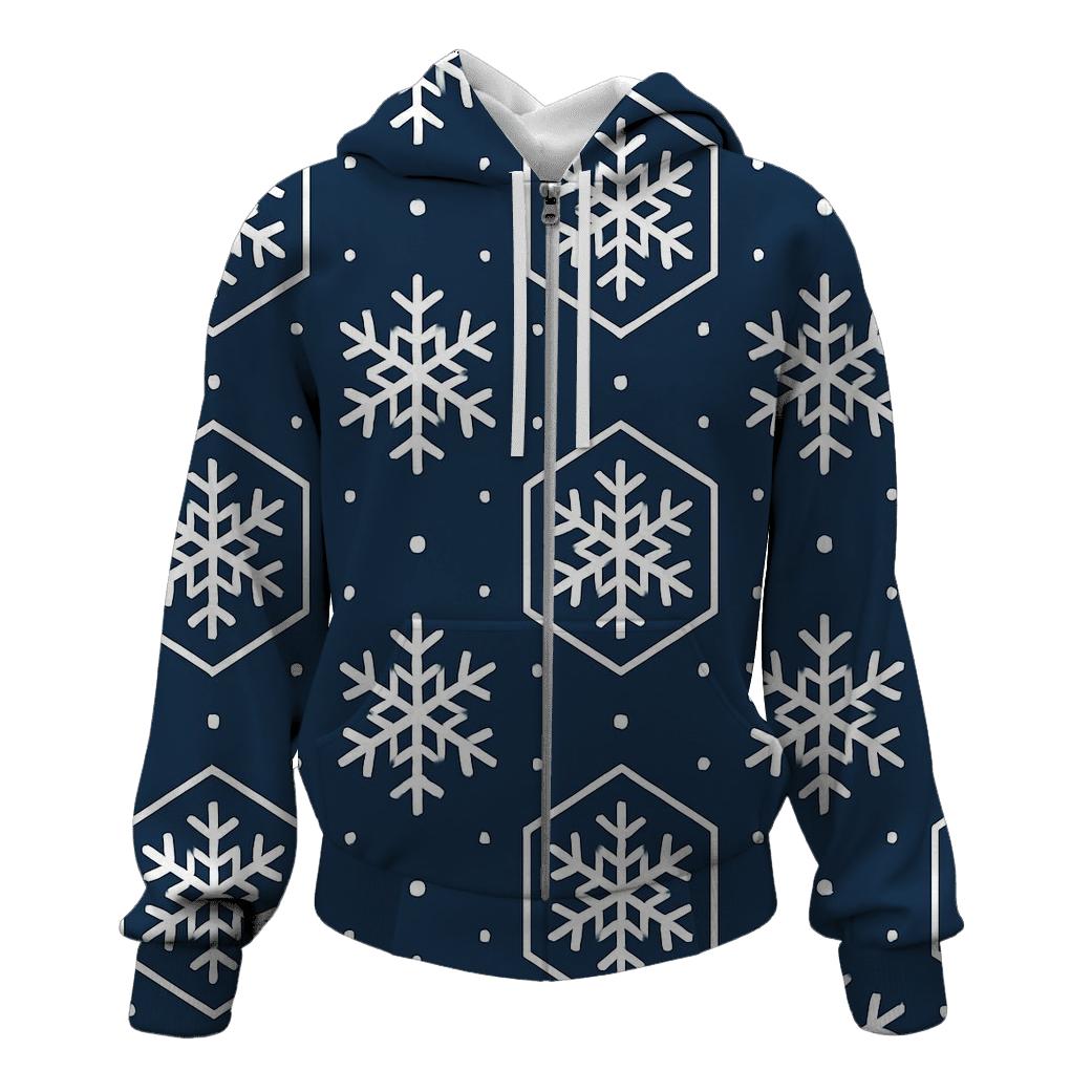 Snowflake Grid lightweight hoodies