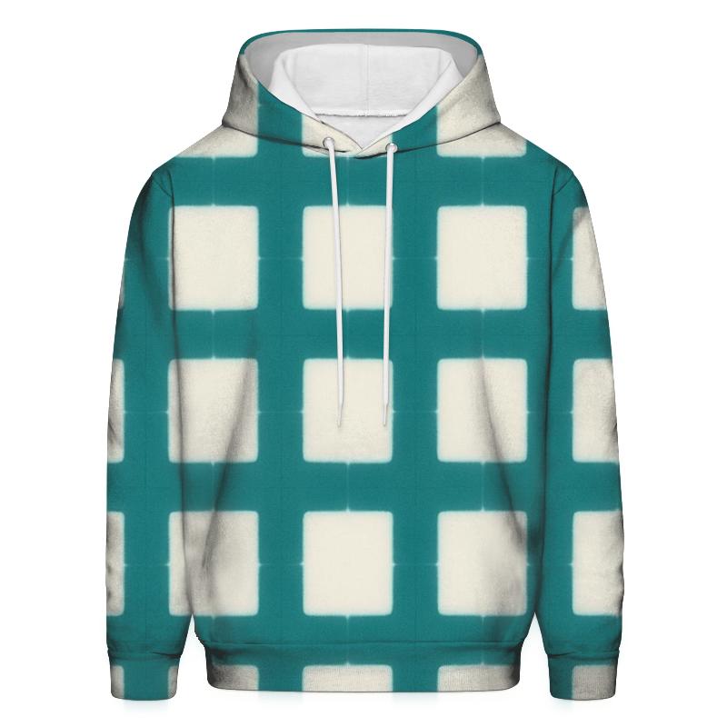 Itajime Teal Grid heavyweight hoodies