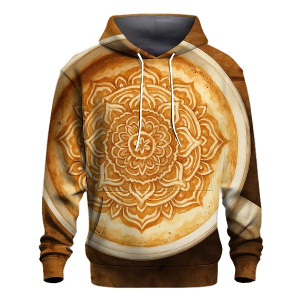 Latte Spiral Mandala pullover hoodies