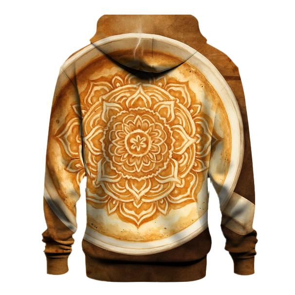 Latte Spiral Mandala pullover hoodies