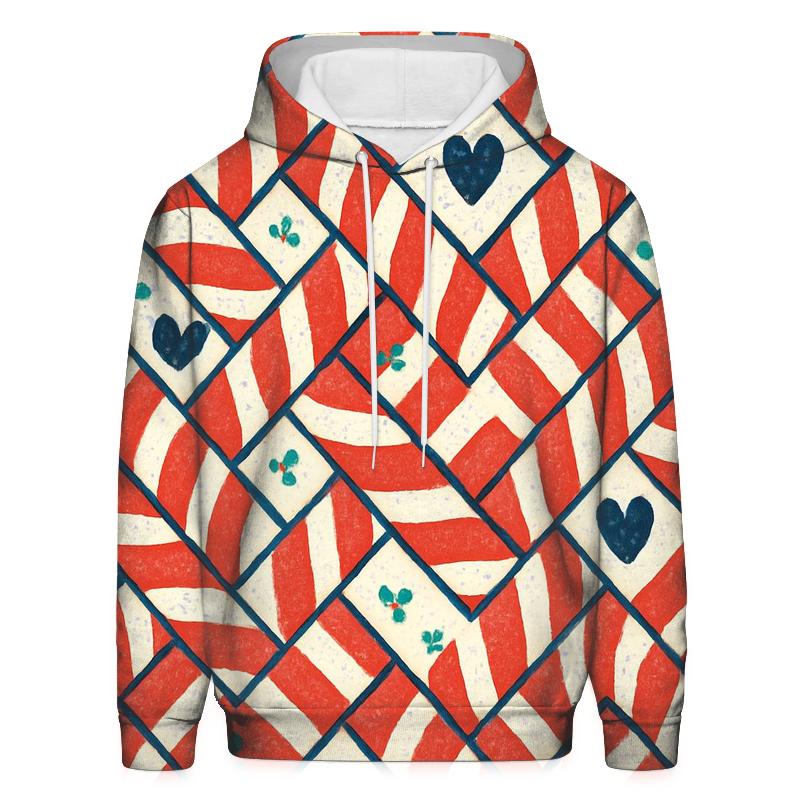 Candy Cane Mosaic Design hoodie trends