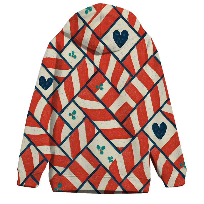 Candy Cane Mosaic Design hoodie trends