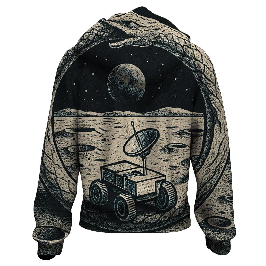 Ouroboros Lunar Cartwheel zip-up hoodies