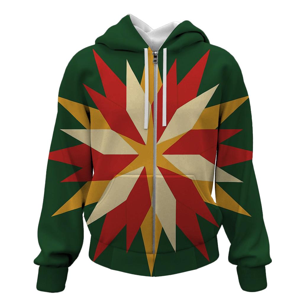 Geometric Starburst designer hoodies
