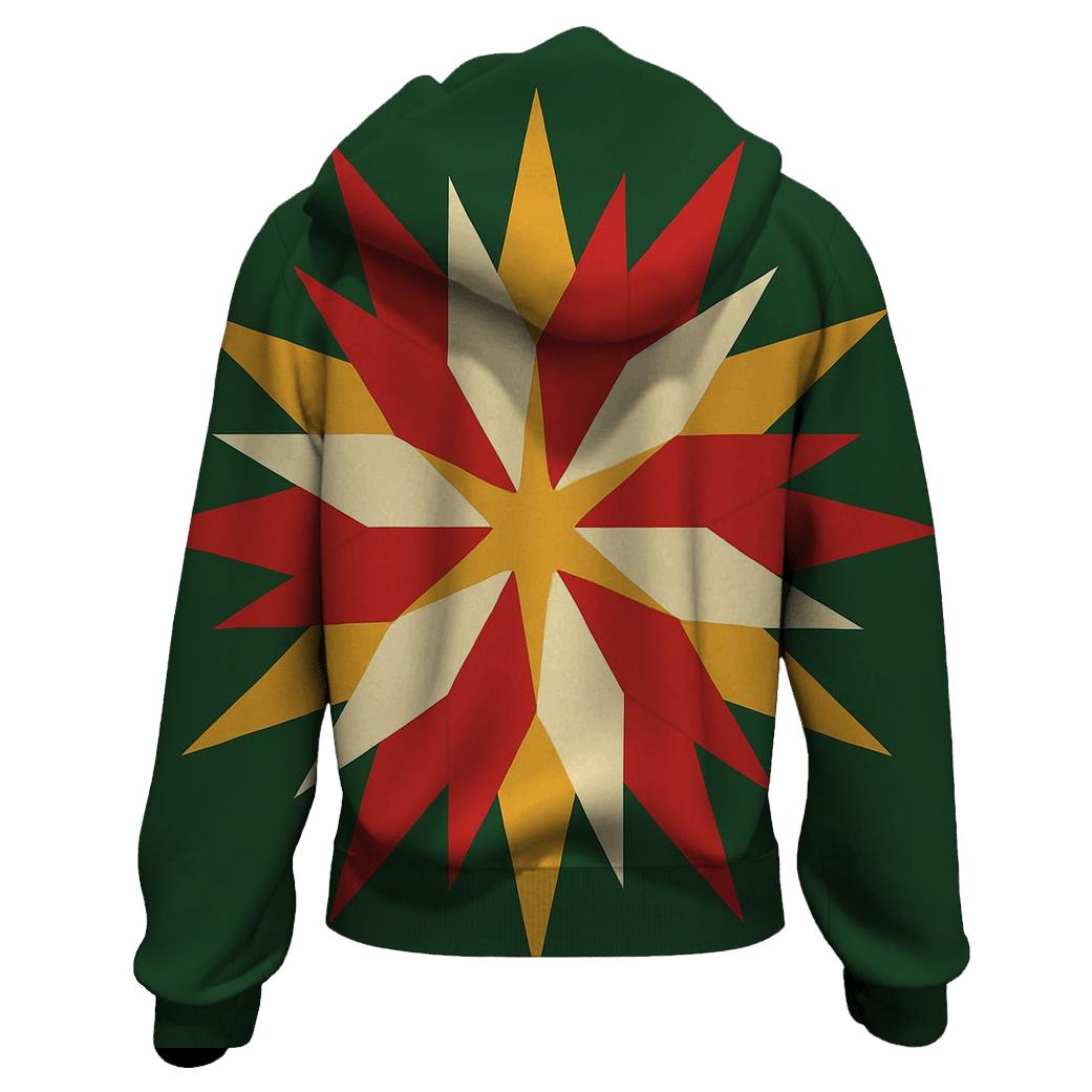 Geometric Starburst designer hoodies