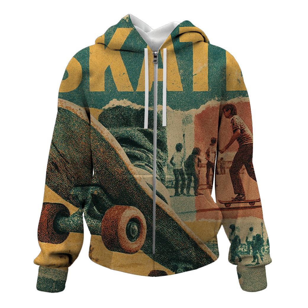 Vintage Skate Collage heavyweight hoodies