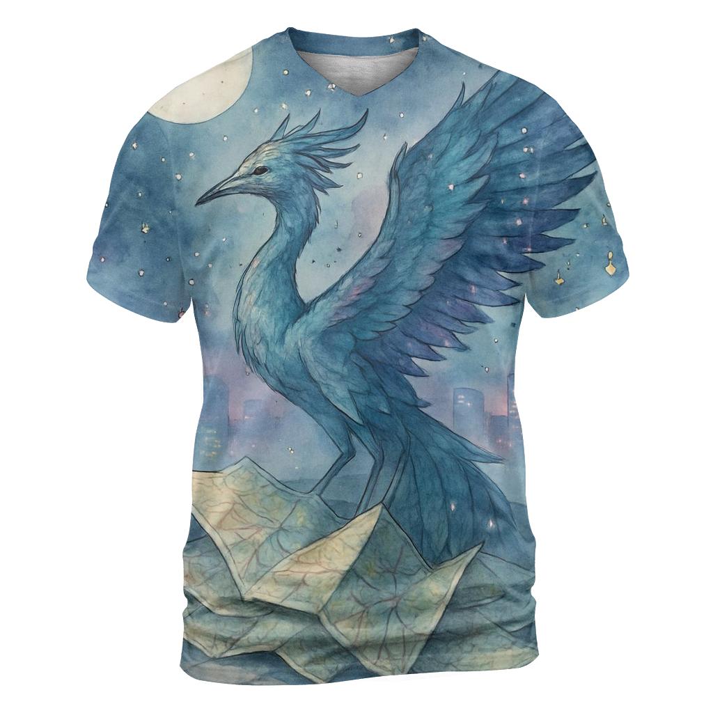 Midnight Paper Crane trendy printed shirt styles